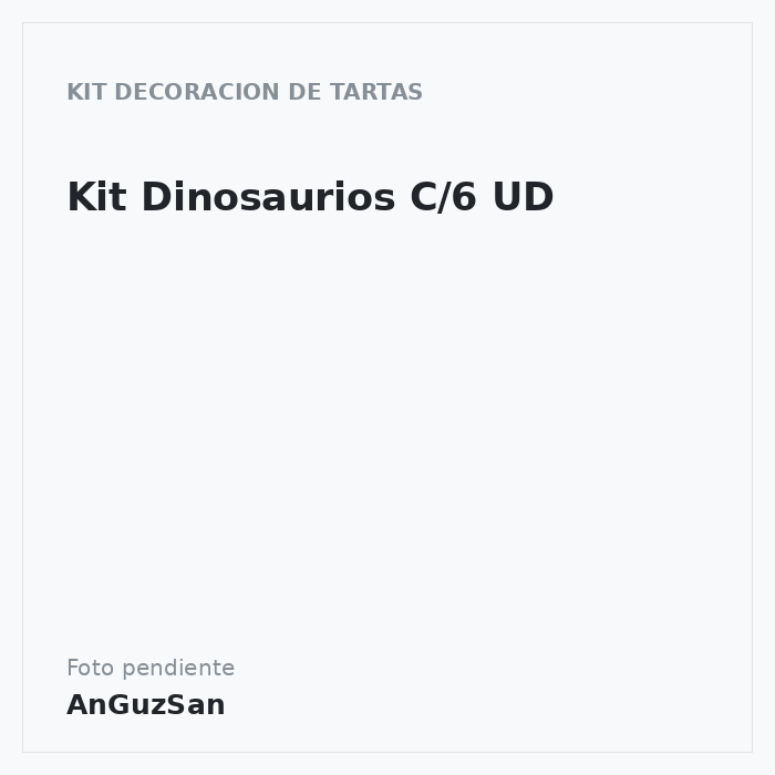 Kit Dinosaurios C/6 UD