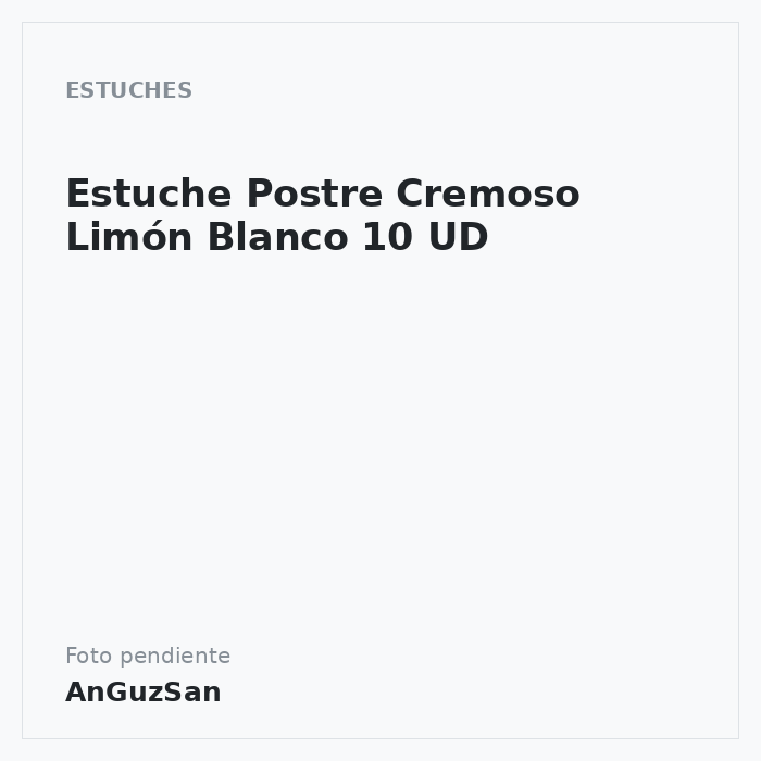 Estuche Postre Cremoso Limón Blanco 10 UD