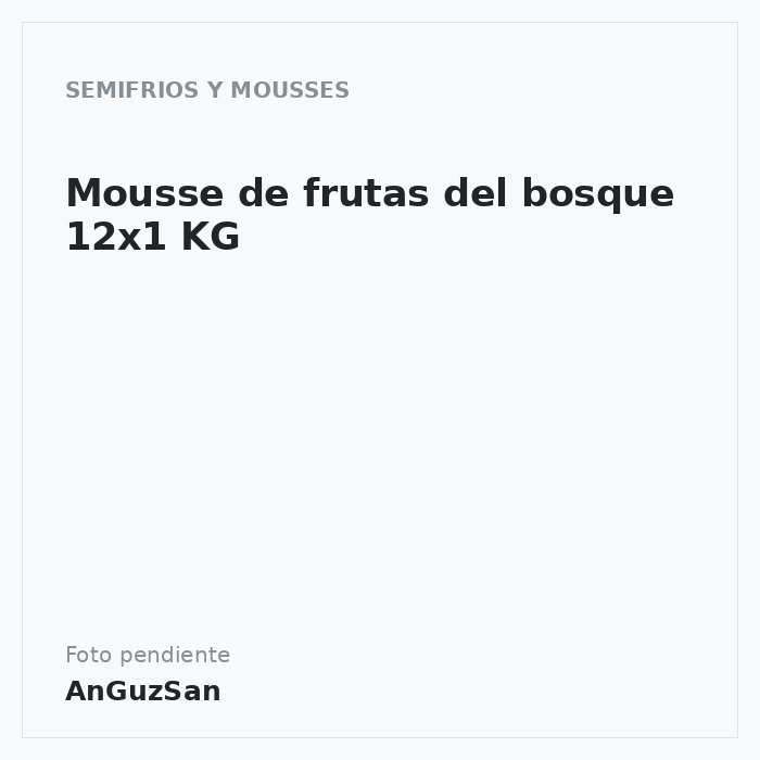 Mousse de frutas del bosque 12x1 KG