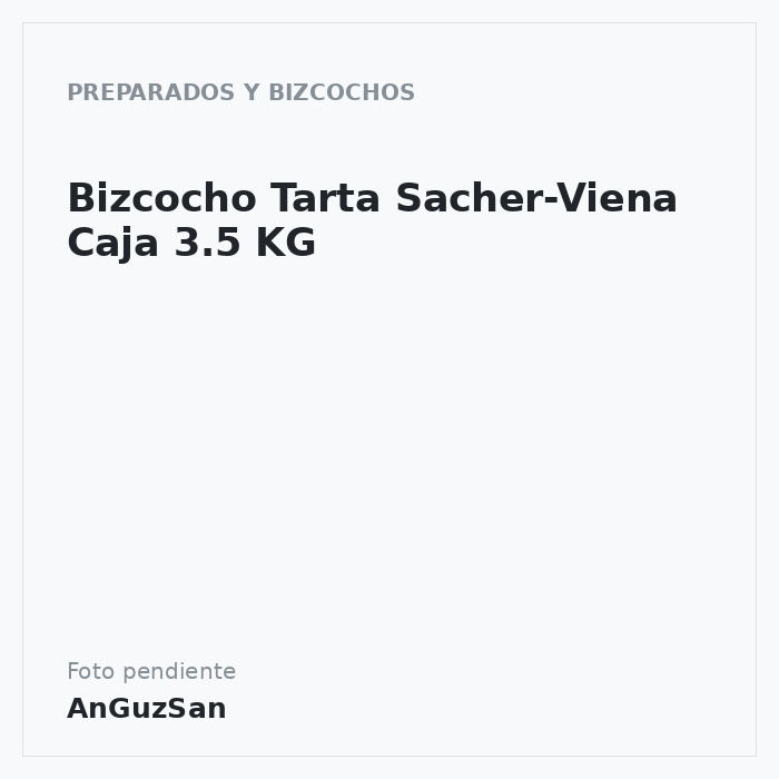 Bizcocho Tarta Sacher-Viena Caja 3.5 KG