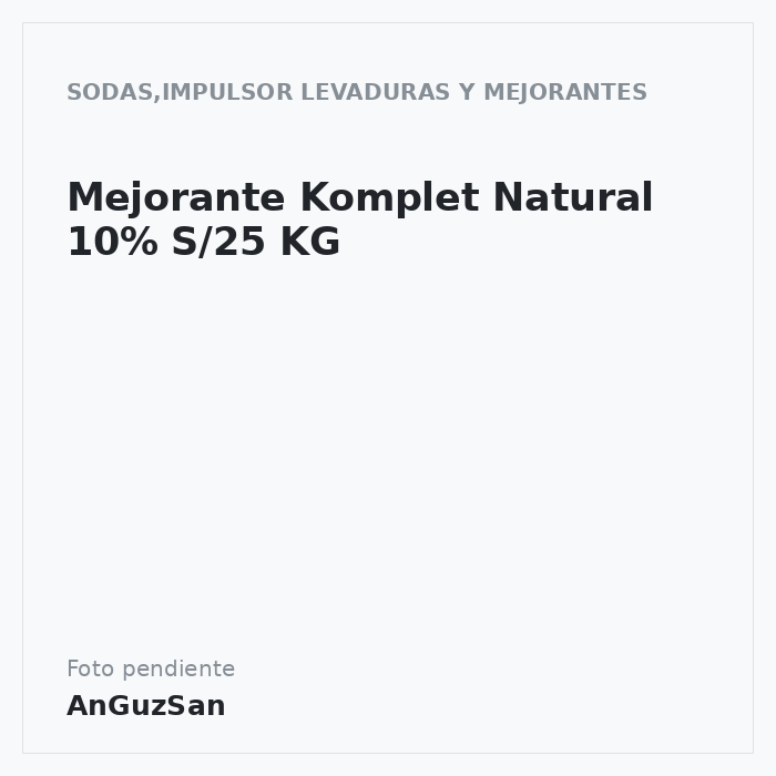 Mejorante Komplet Natural 10% S/25 KG