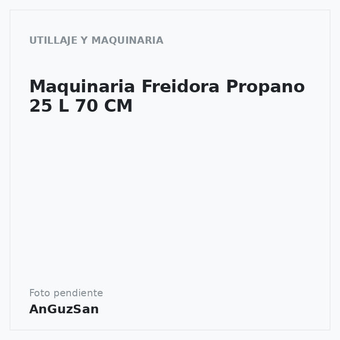 Maquinaria Freidora Propano 25 L 70 CM