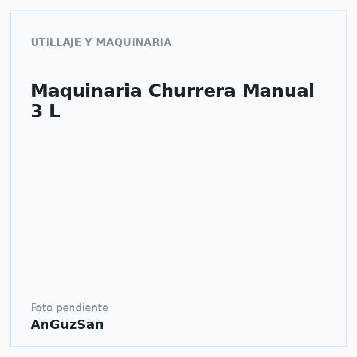 Maquinaria Churrera Manual 3 L
