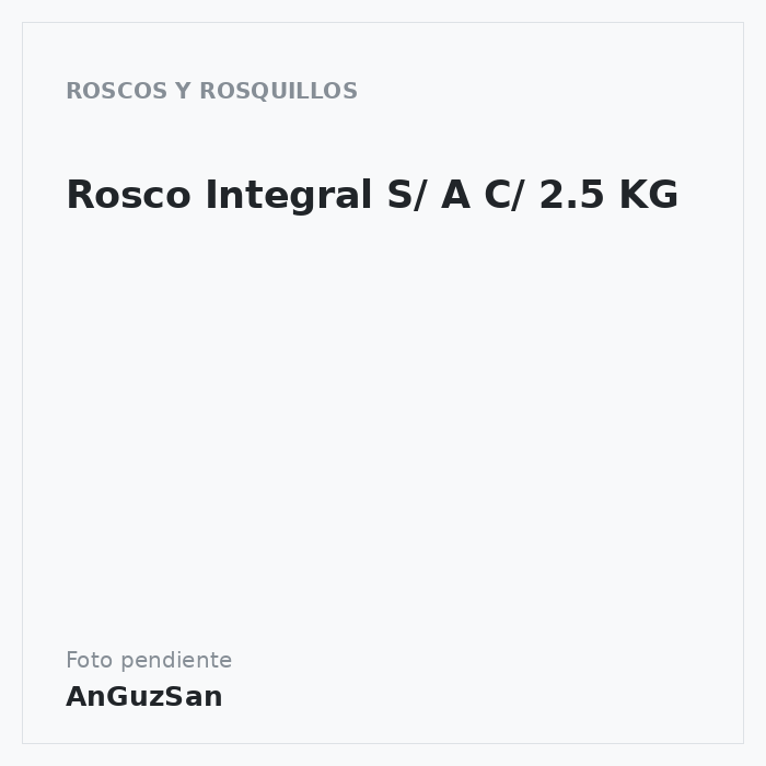 Rosco Integral S/ A C/ 2.5 KG