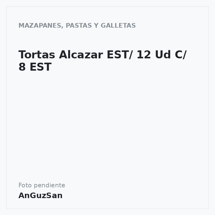 Tortas Alcazar EST/ 12 Ud C/ 8 EST