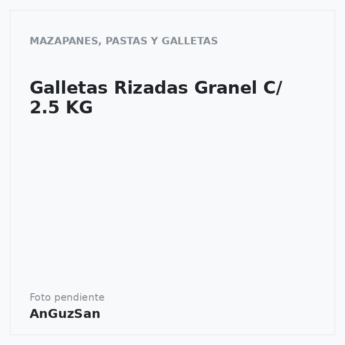 Galletas Rizadas Granel C/ 2.5 KG