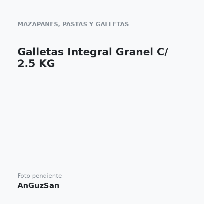 Galletas Integral Granel C/ 2.5 KG