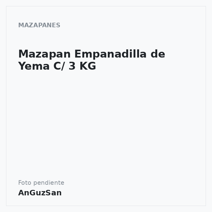 Mazapan Empanadilla de Yema C/ 3 KG