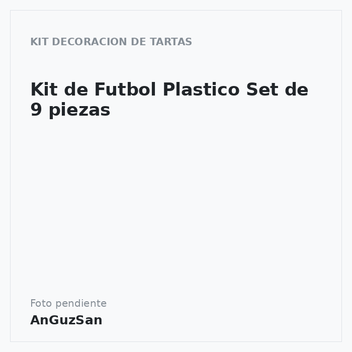 Kit de Futbol Plastico Set de 9 piezas