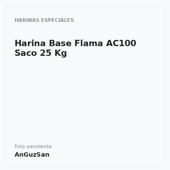 Harina Base Flama AC100  Saco 25 Kg