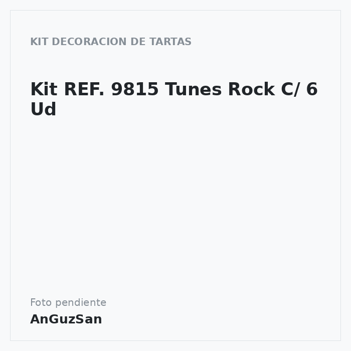 Kit REF. 9815 Tunes Rock C/ 6 Ud