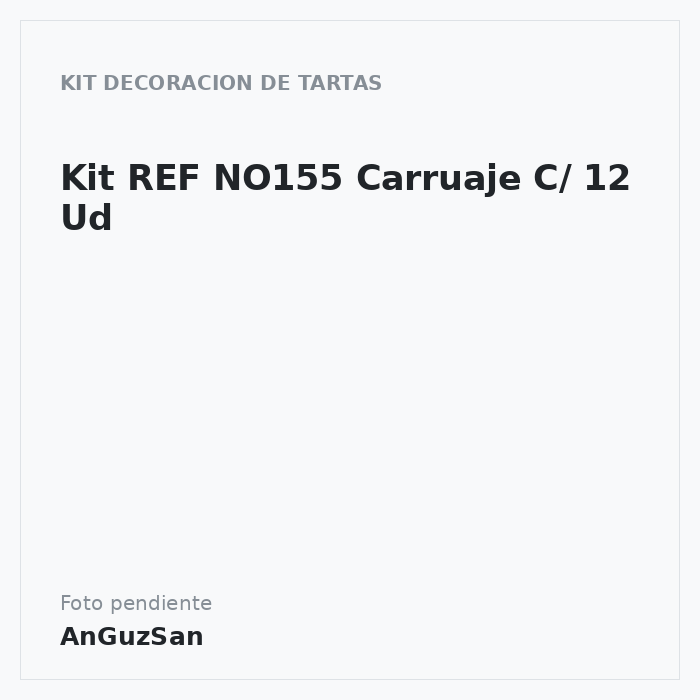 Kit REF NO155 Carruaje C/ 12 Ud
