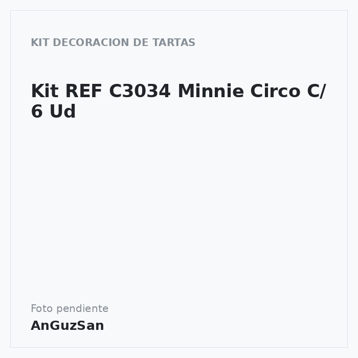 Kit REF C3034 Minnie Circo C/ 6 Ud