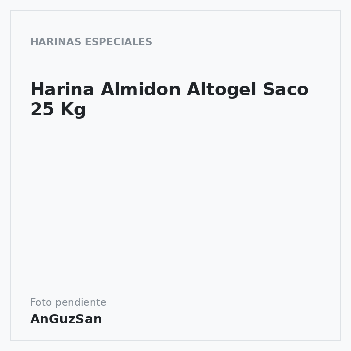 Harina Almidon Altogel Saco 25 Kg
