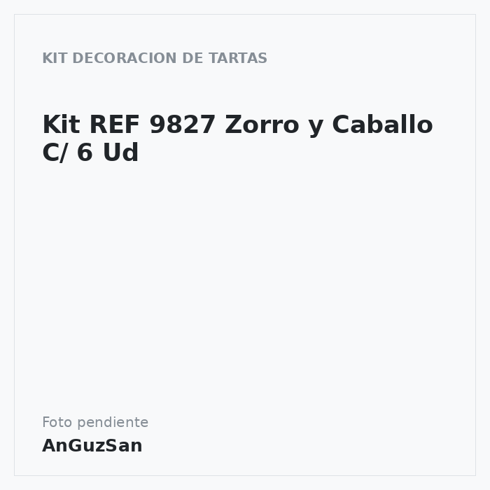 Kit REF 9827 Zorro y Caballo C/ 6 Ud