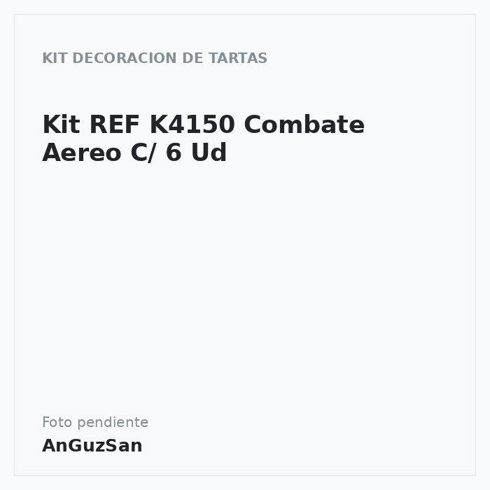 Kit REF K4150 Combate Aereo C/ 6 Ud