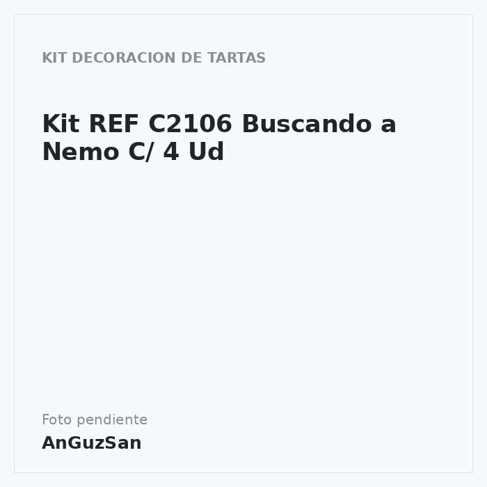 Kit REF C2106 Buscando a Nemo C/ 4 Ud