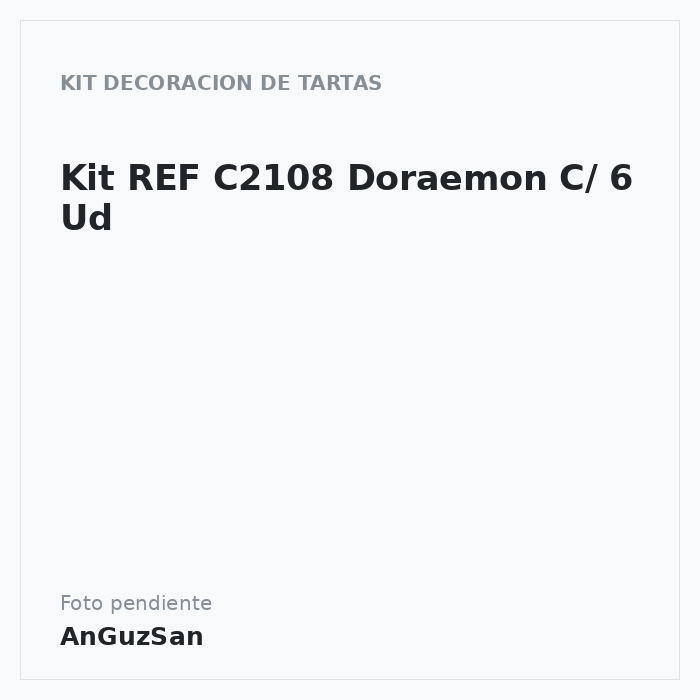 Kit REF C2108 Doraemon C/ 6 Ud