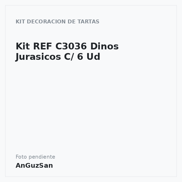 Kit REF C3036 Dinos Jurasicos C/ 6 Ud