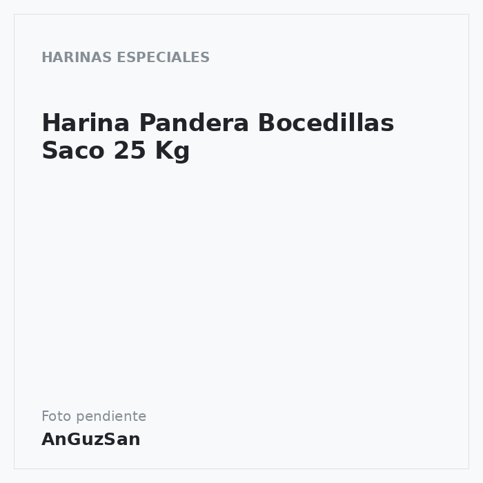 Harina Pandera Bocedillas Saco 25 Kg