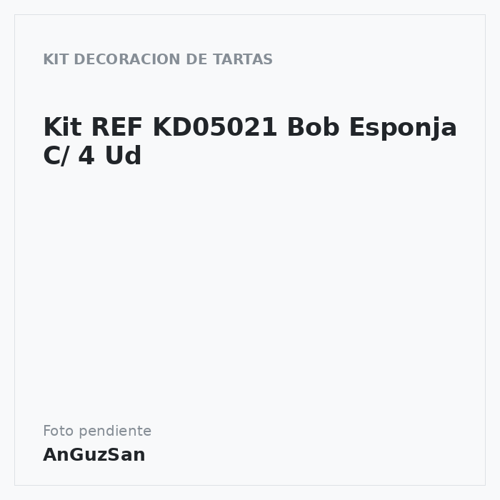 Kit REF KD05021 Bob Esponja C/ 4 Ud