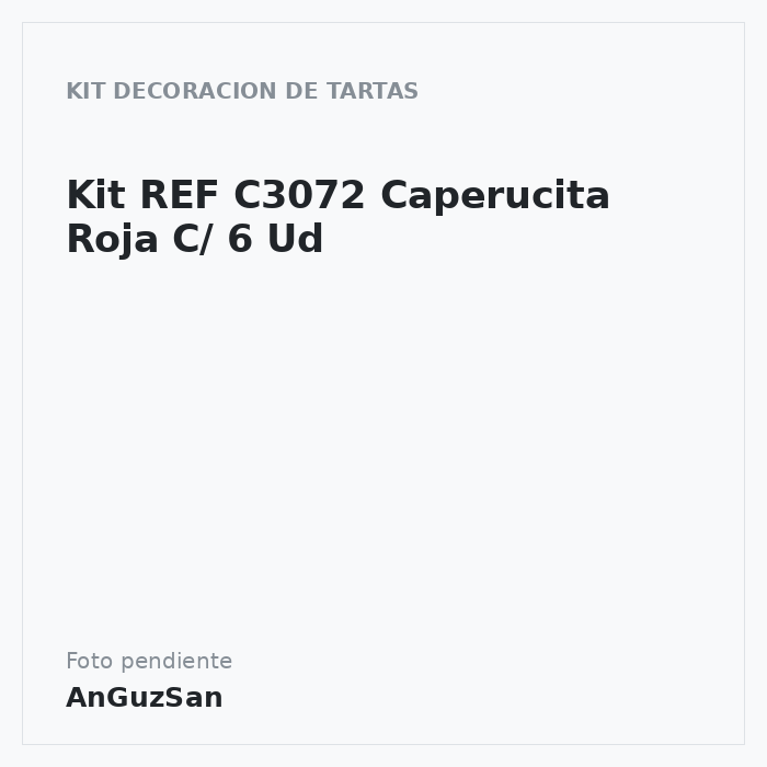 Kit REF C3072 Caperucita Roja C/ 6 Ud