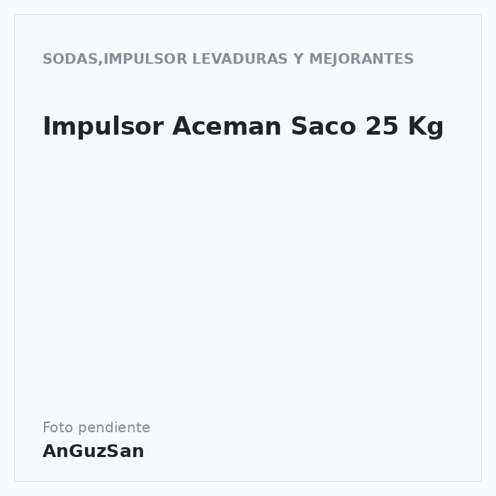 Impulsor Aceman Saco 25 Kg