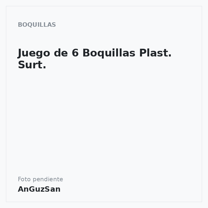 Juego de 6 Boquillas Plast. Surt.