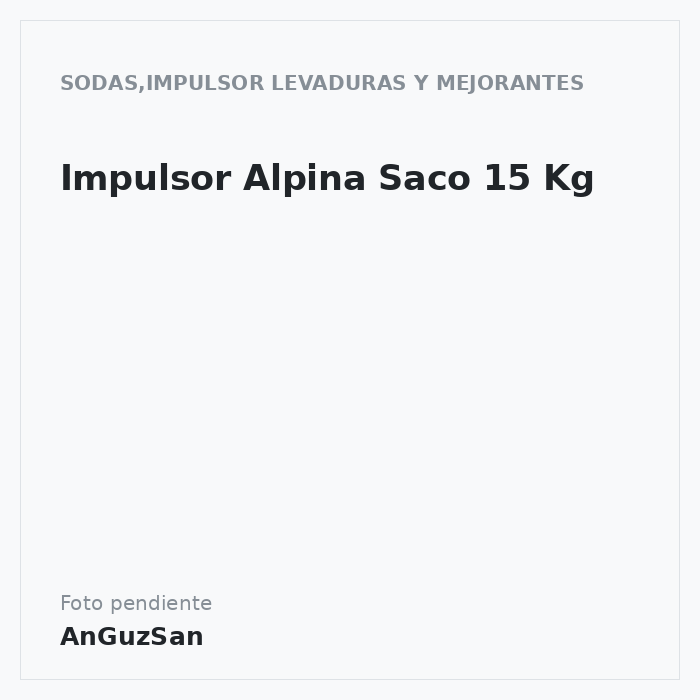 Impulsor Alpina Saco 15 Kg