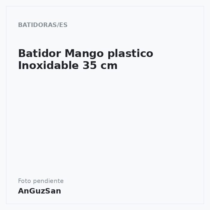 Batidor Mango plastico Inoxidable 35 cm