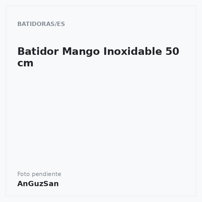 Batidor Mango Inoxidable 50 cm