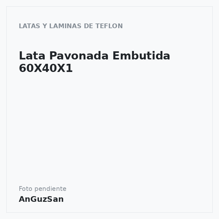 Lata Pavonada Embutida 60X40X1