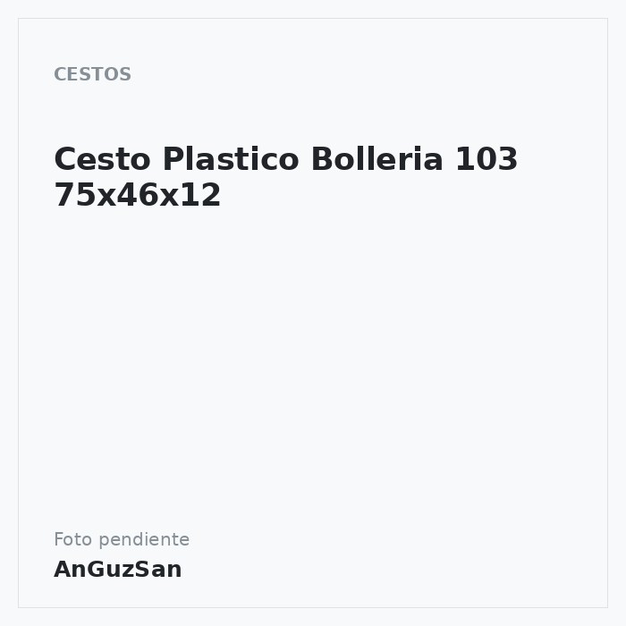 Cesto Plastico Bolleria 103 75x46x12