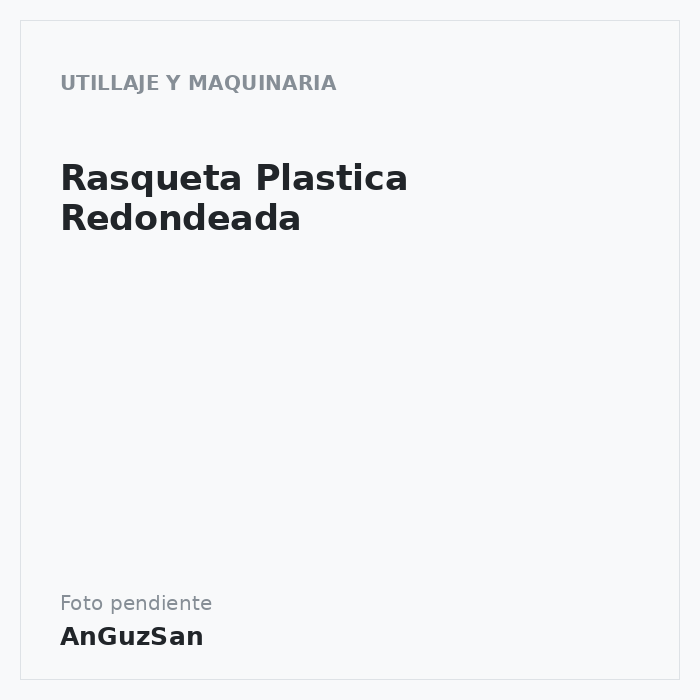 Rasqueta Plastica Redondeada