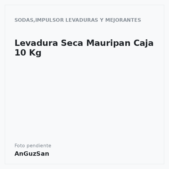 Levadura Seca Mauripan Caja 10 Kg