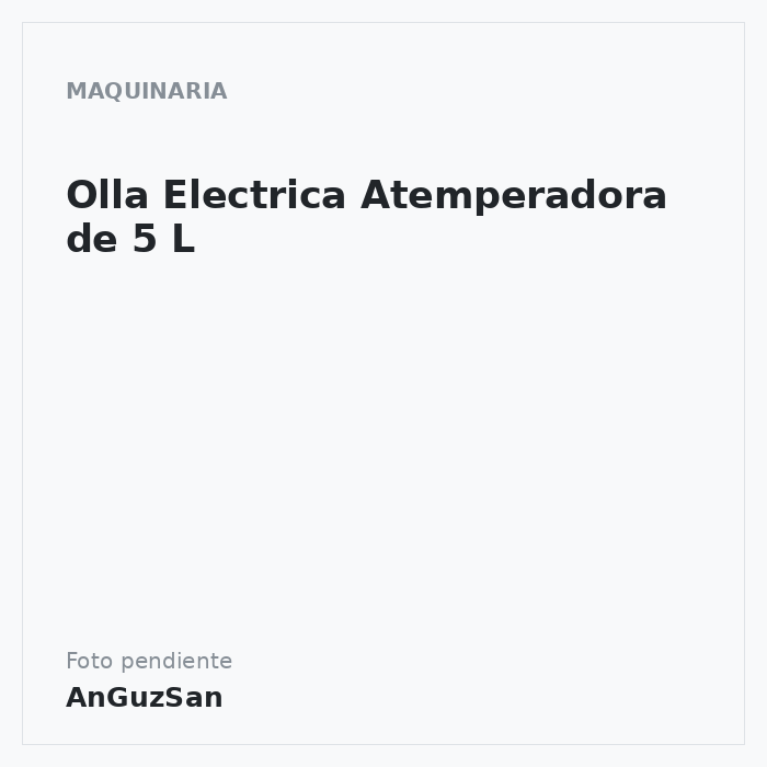Olla Electrica Atemperadora de 5 L