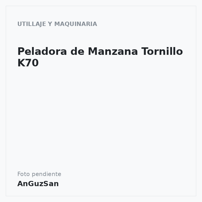 Peladora de Manzana Tornillo K70