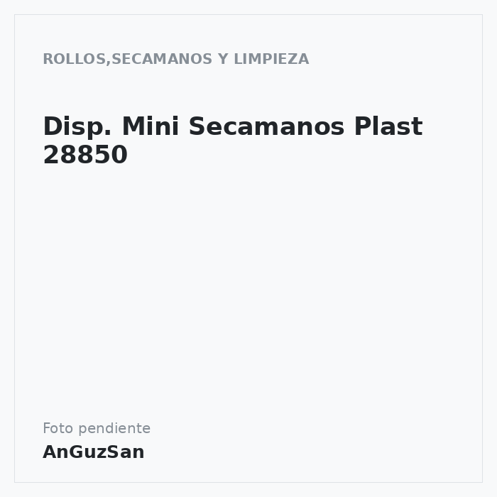 Disp. Mini Secamanos Plast 28850