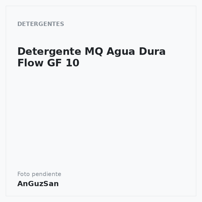 Detergente MQ Agua Dura Flow GF 10