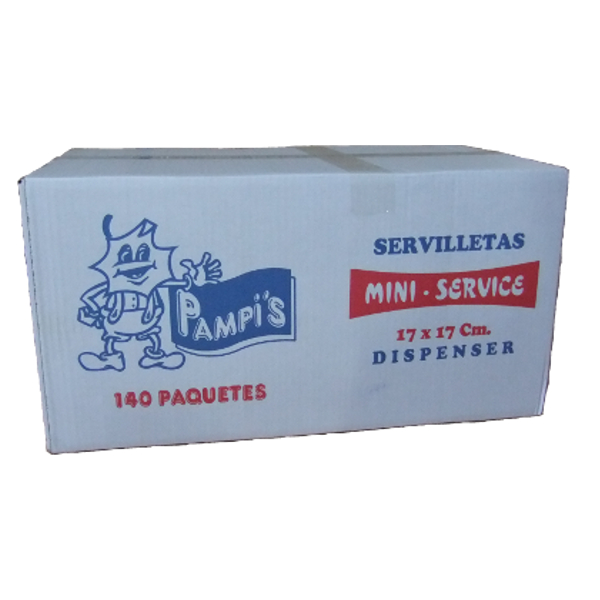 Servilletas Mini Servicio 17x17 Caja 140 Pqtes