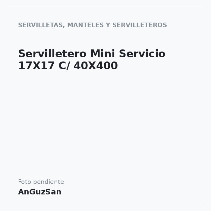 Servilletero Mini Servicio 17X17 C/ 40X400