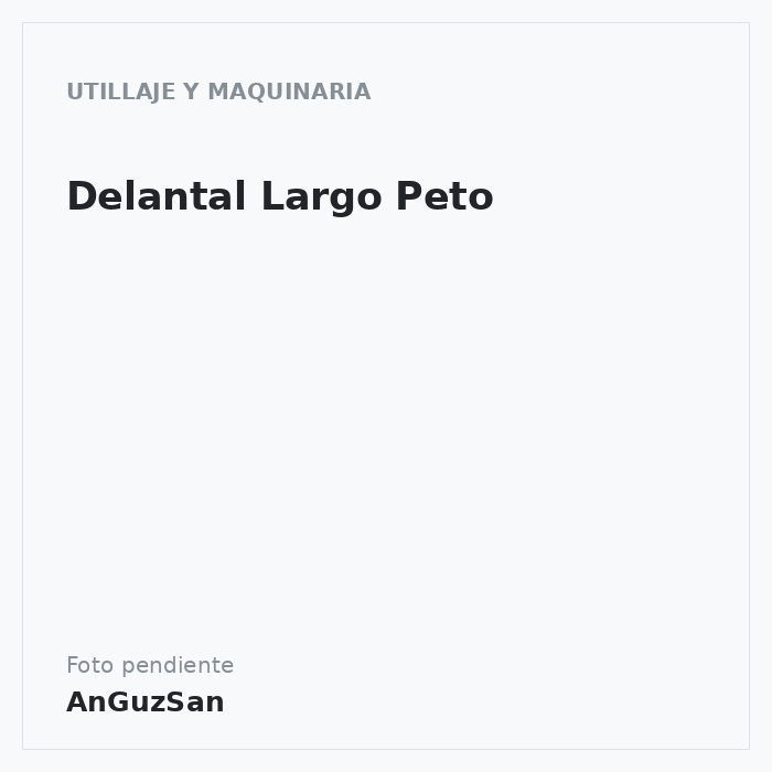 Delantal Largo Peto