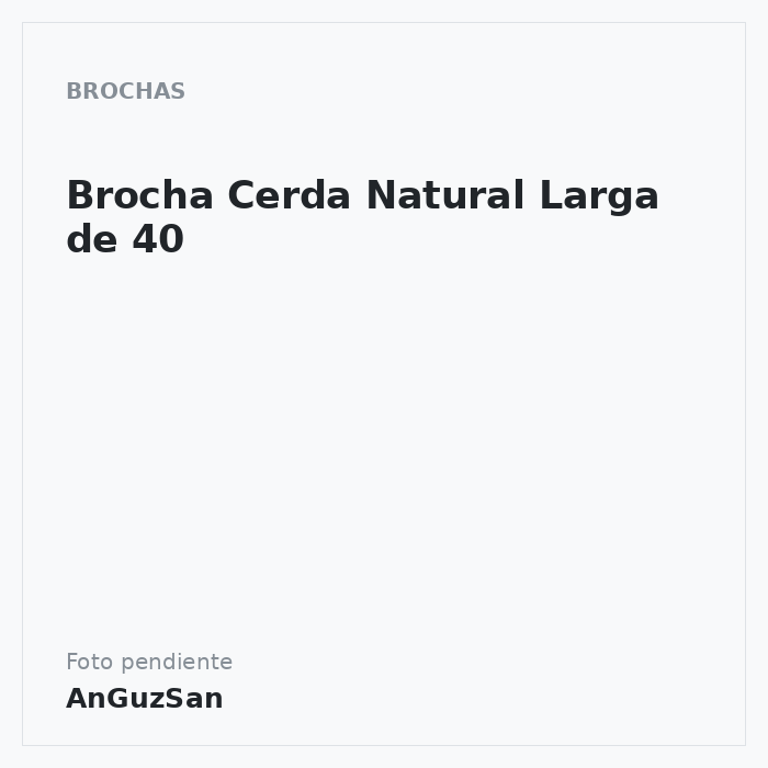 Brocha Cerda Natural Larga de 40