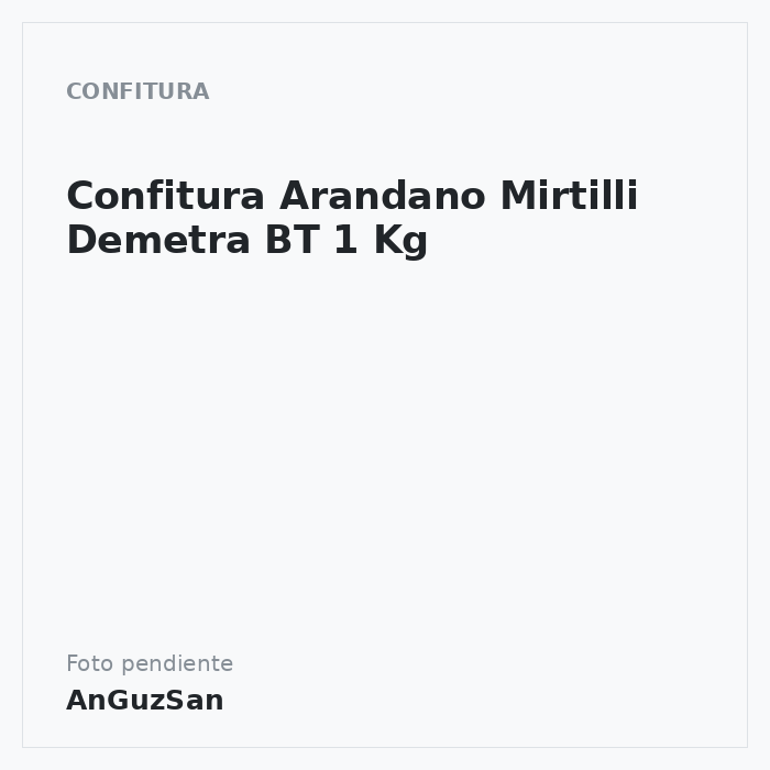 Confitura Arandano Mirtilli Demetra BT 1 Kg