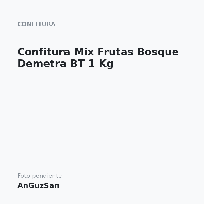 Confitura Mix Frutas Bosque Demetra BT 1 Kg