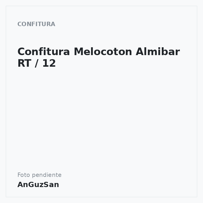Confitura Melocoton Almibar RT / 12