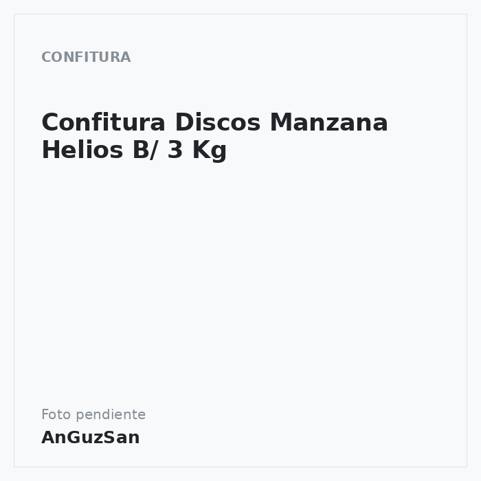 Confitura Discos Manzana Helios B/ 3 Kg