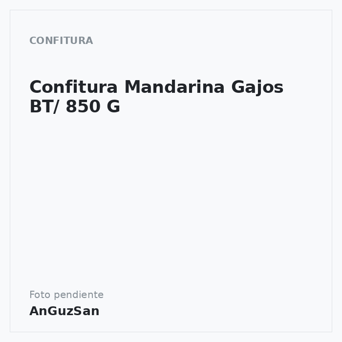 Confitura Mandarina Gajos BT/ 850 G