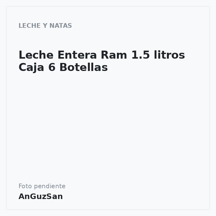 Leche Entera Ram 1.5 litros Caja 6 Botellas