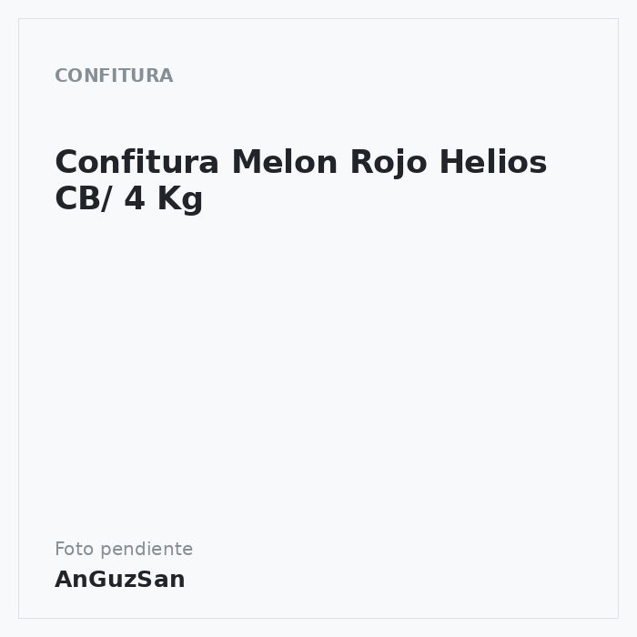 Confitura Melon Rojo Helios CB/ 4 Kg